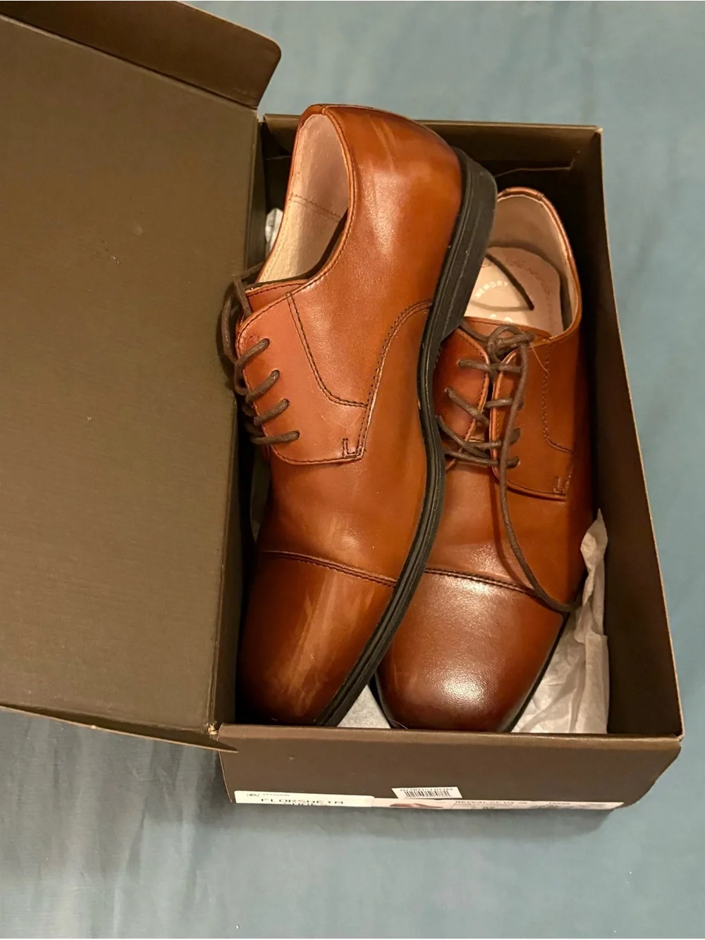 Florsheim Men's Brown Cap-Toe Derby dress shoes size 7